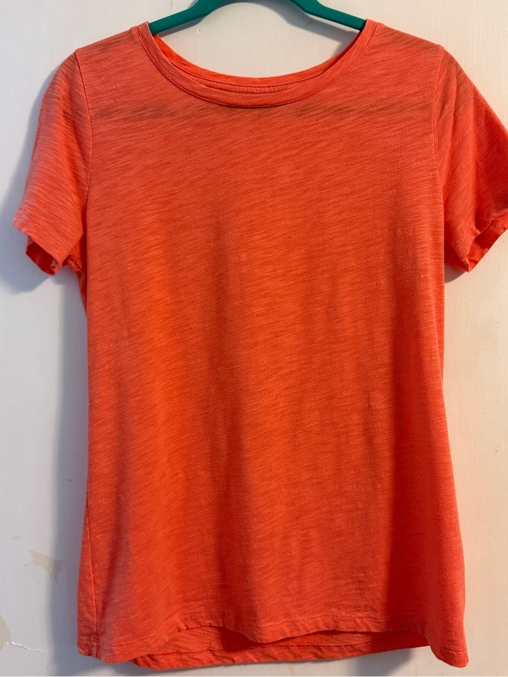 Sonoma - Women's Slubbed Crewneck Short Sleeve Orange Tee